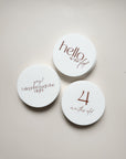 From birth - 1 year old baby monthly and developmental milestone cards food grade silicone