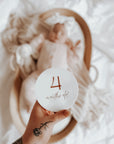 Unique and gender neutral monthly milestone cards
