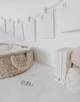 Baby monthly milestone cards hand and footprint kit from birth to 12 months and their first steps