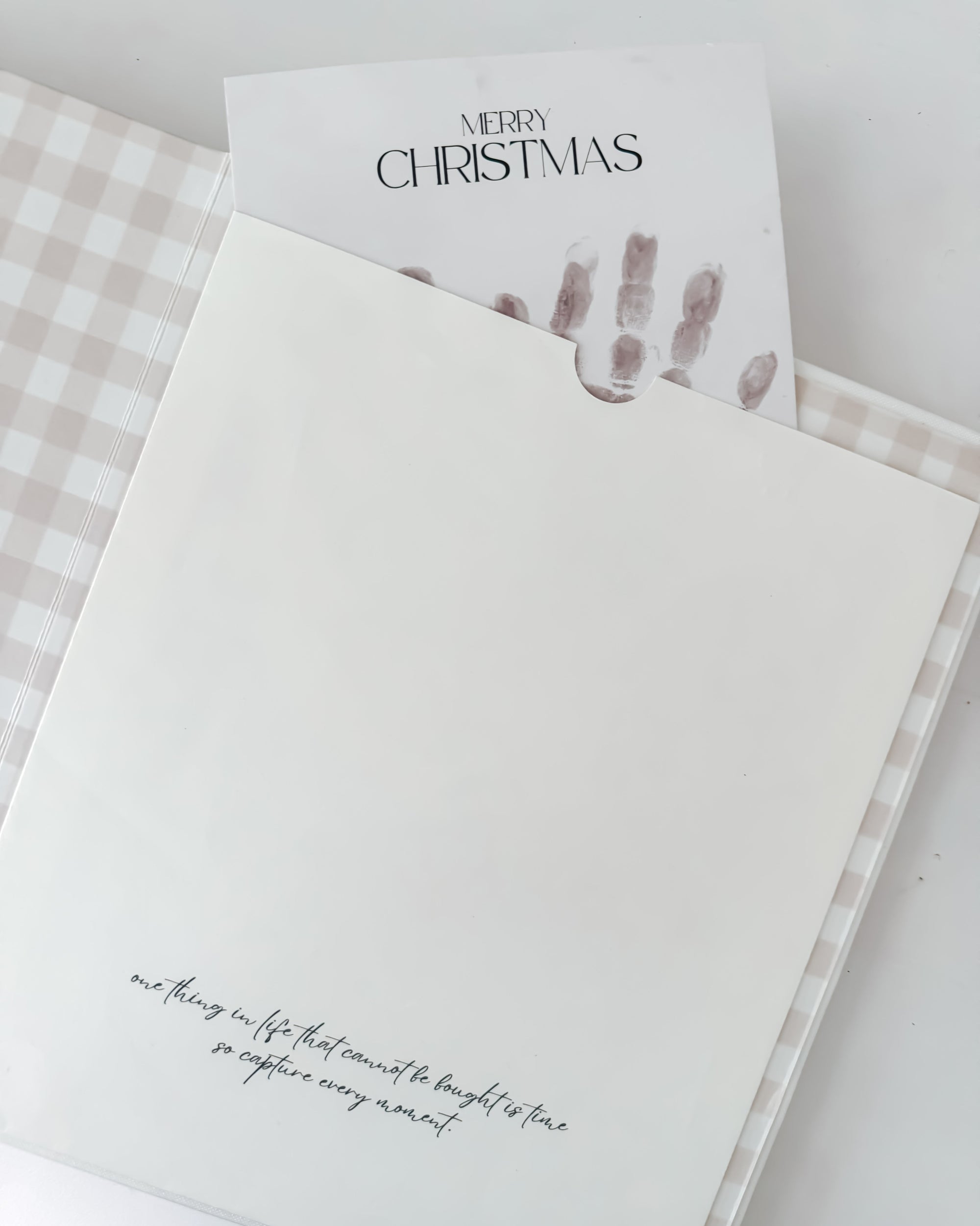 keepsake pocket in photo album for treasured memories of baby