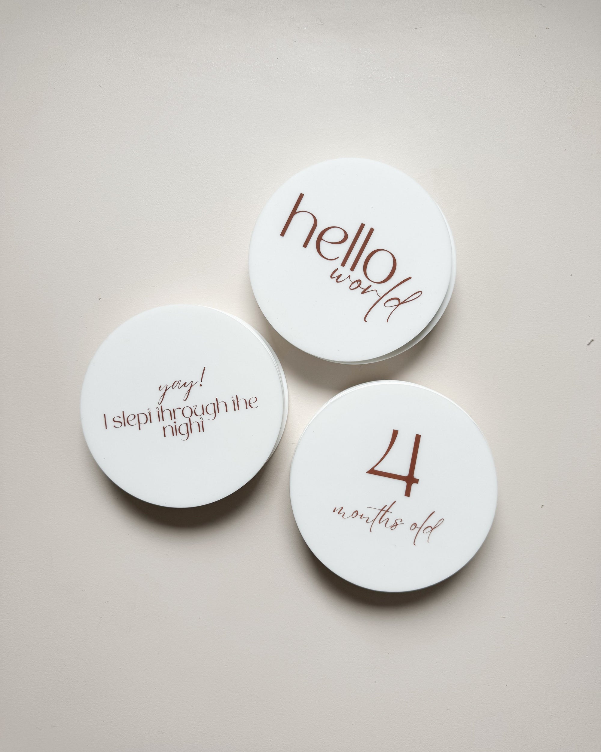 From birth - 1 year old baby monthly and developmental milestone cards food grade silicone