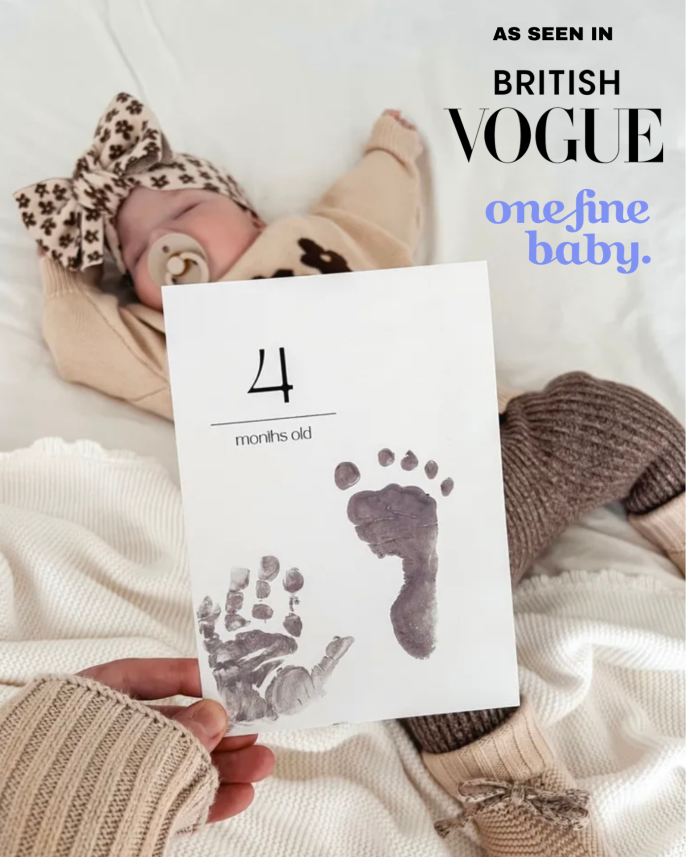 Inkless print kit for baby handprints and footprints 