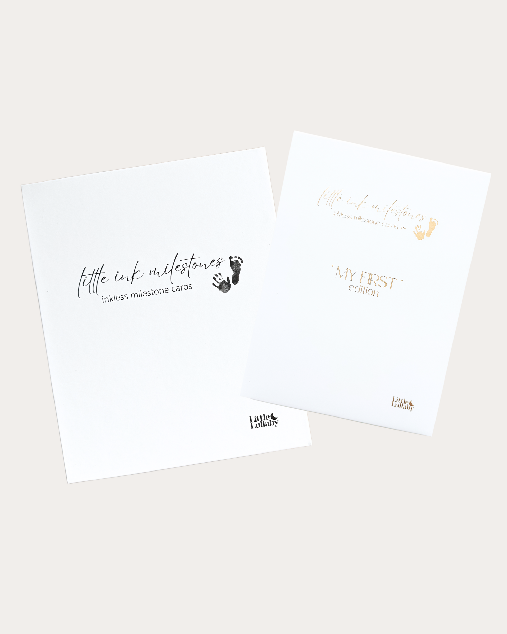 baby milestone cards for handprint and footprint no mess non toxic