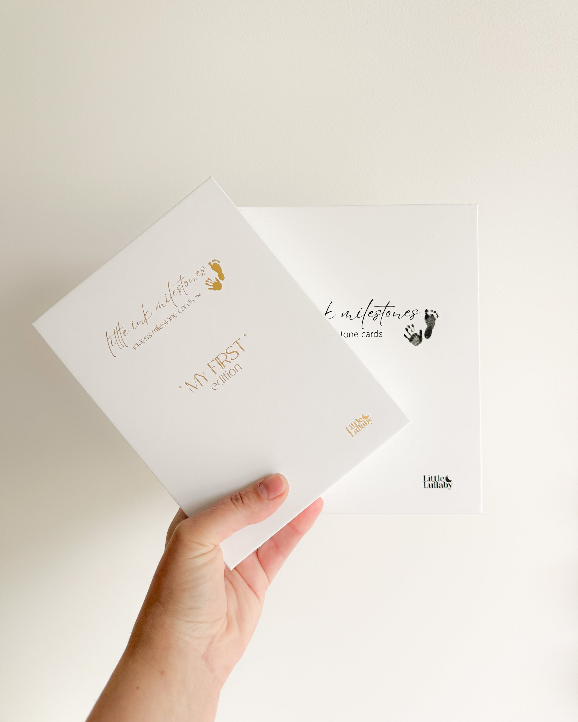 baby no mess monthly milestone cards for handprints and footprints